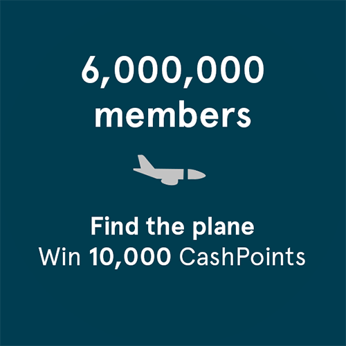 Plane Spotting. Win 10,000 CashPoints competition banner
